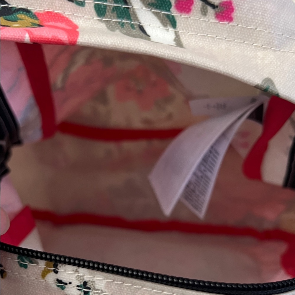 JanSport mini Floral Backpack - Pink, Green, Gold LN - Picture 6 of 10